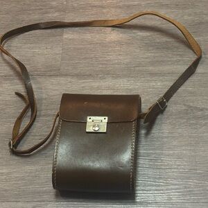 Vintage Top Grain Leather Field Bag | Made in USA | Crossbody Case